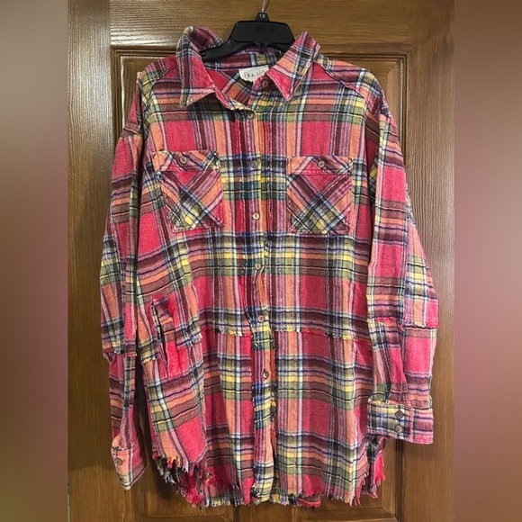 Oli & Hali Tops - New Oli & Hali Plaid Button-Up Shirt with Multicolor Accents